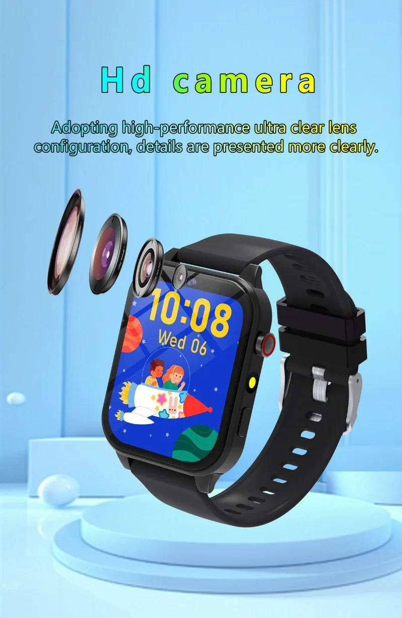 Smartwatch Children's Games Watch 1.83 Inch Display Screen Sleep Monitor Camera Alarm Clock Kids Bracelet for Boys Girls Gifts