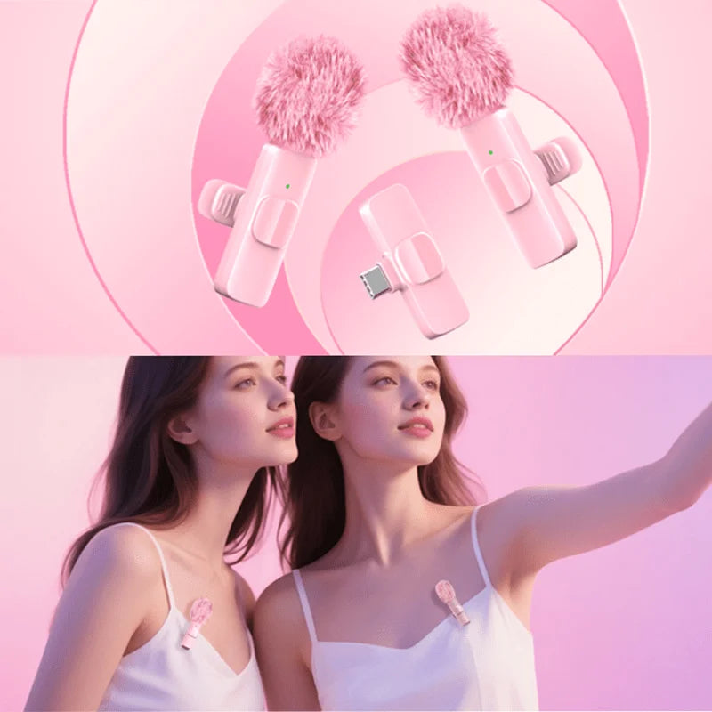 Mini Wireless Lapel Microphone for iPhone, iPad & Android