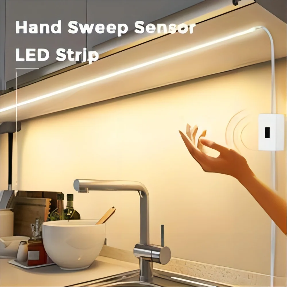 Smart USB Led Strip Light SMD2835 5V Motion Sensor Hand Scan ON OFF Control Backlight Tape for TV Kitchen Cabinet Wardrobe
