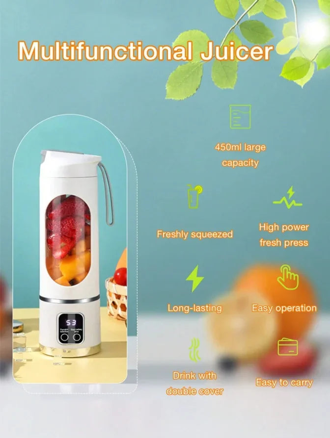 Mini Blender with Digital Display – 12 Blades