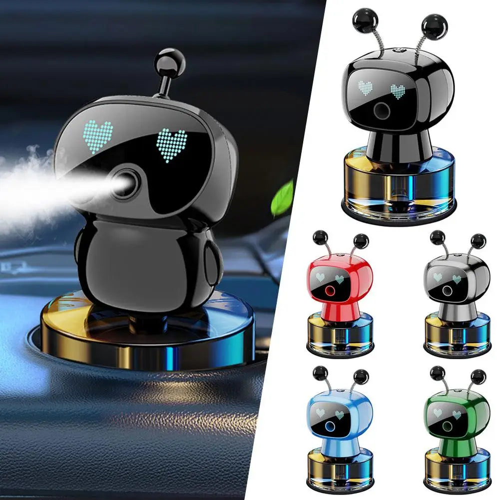 Smart Car Air Freshener AI Rechargeable Car Aroma Diffuser Smart eyes 4 Levels of Adjustable Intelligent Car Diffuser Gift