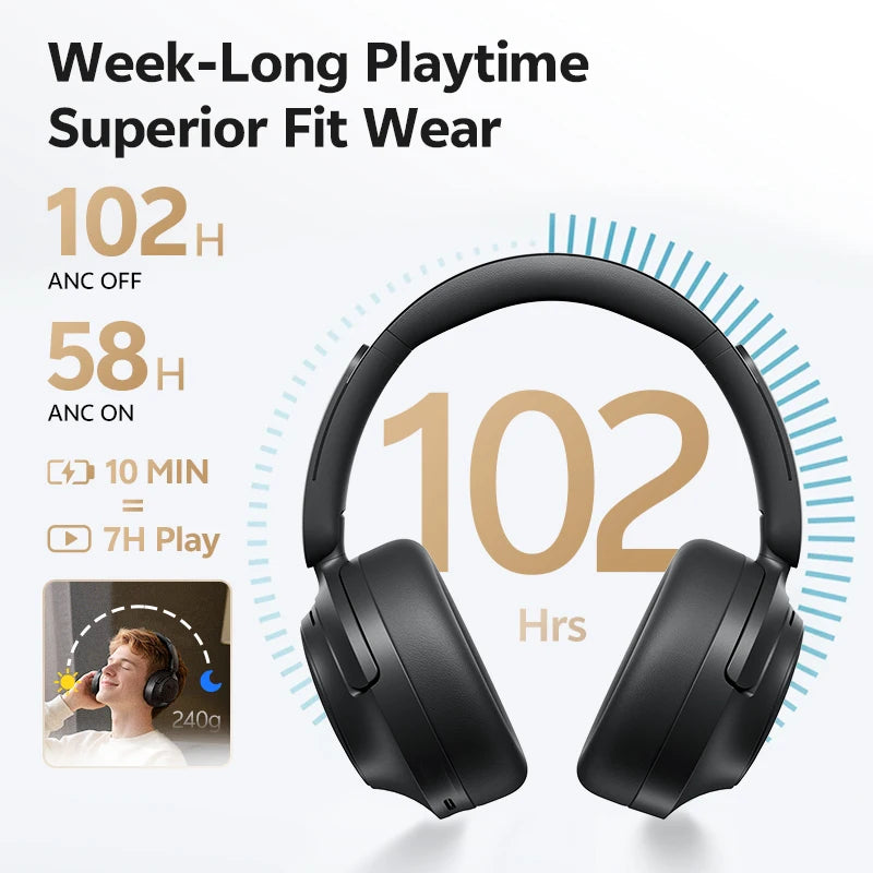 QCY H3S Adaptive ANC Headphones – Hi-Res LDAC