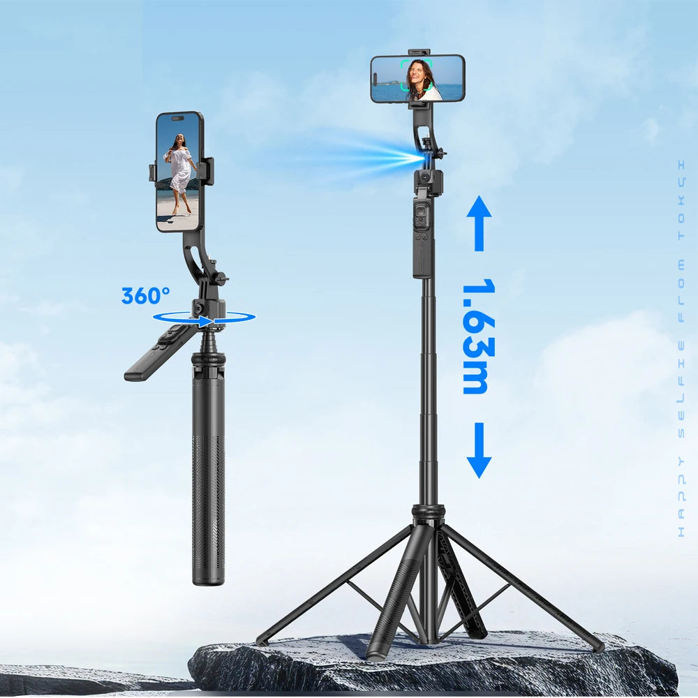 AI Face-Tracking Gimbal Selfie Stick Tripod