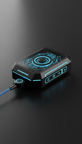 Electric Blue Accent Tech Gadget